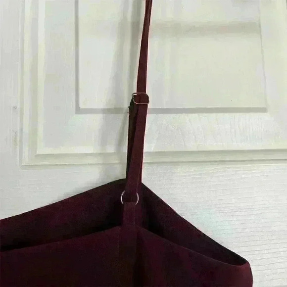 Express x Negin Mirsalehi Burgundy Jumpsuit Size 6 Wide Leg Crew Neck Women's - Picture 5 of 8